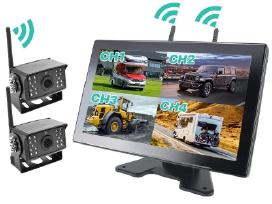 10 Ahd LCD monitorius ir dvejos bevielės HD kamer