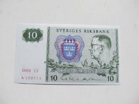 10 kronu , Švedija , 1989