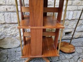 Vintažinė Art Deco riešutmedžio etažerė/karuselė