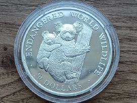 50 sidabrinių dolerių Kuko salos panda