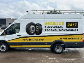 Mobilus sunkvežimių padangų servisas 24/7