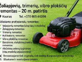 Žoliapjovių, pjūklu, vibro plokštės remontas