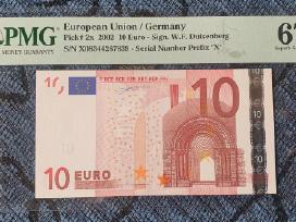 2002 10 eurų banknotas Pmg67 "Duisenberg"