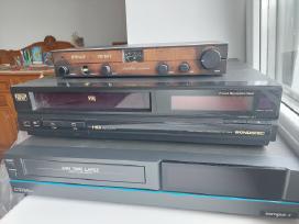 Video kasečių grotuvai ir satelitinės TV recyveris
