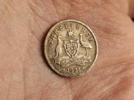 Australija 3 pencai 1921 sidabras