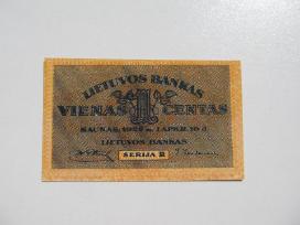 1 centas , Lietuva , 1922 lapkritis