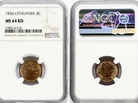 Lietuviški 1936 m. 2 centai. Ngc Rd 64.