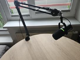 Shure Mv7+ (Black) Mikrofonas + Rode Psa1 stovas