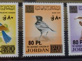 Jordanija 2009 paukščiai, švarus Michel 2064-2066