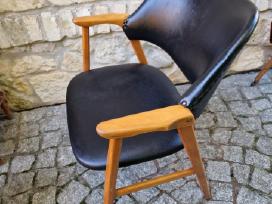 Vintažinis mid century bukmedžio masyvo krėslas