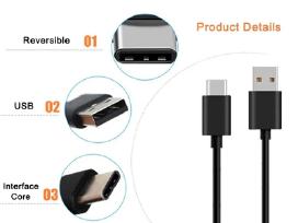 Naujas iš Usb A į micro usb juodas laidas 31cm