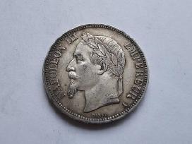 1868 5 frankai Napoleonas Prancuzija
