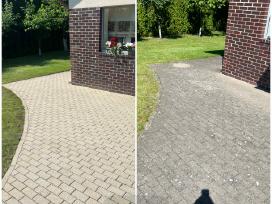 Trinkelių, stogų, fasadų,langų, terasų plovimas