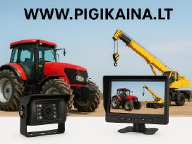 LCD monitorius 8 colių ir dvi galinio vaizdo kamer