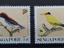 Singapūras 1991 paukščiai, švarus,michel 636a- 639