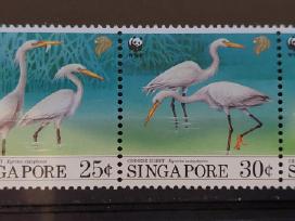 Singapūras 1993 Wwf paukščiai, švarus,michel 705-7