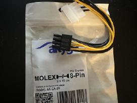 2x Molex to 8pin Pcie kabeliai