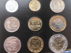 Pilnas litų rinkinys Unc 1 litas 2 litai 5 litai