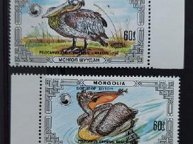 Mongolija 1986 pelikanai,švarūs Michel 1811-1814