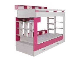 Baldai vaikams: dviaukštė lova, spintos, stalai