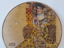 Goebel stiklinė lėkštė ranku darbo Gustav Klimt