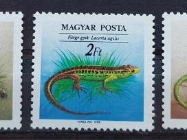 Vengrija 1989 reptilijos, švarus, Michel 4035a-403