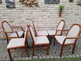 Vintažinės mid century tikmedžio kėdės