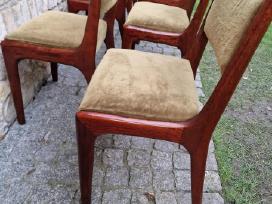 Vintažinės mid century raudonmedžio kėdės