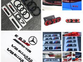 Automobiliu emblemos Bmw Audi Porsche Mercedes VW