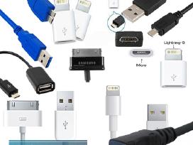 Laidai ir kabeliai Usb/micro Usb/mini Usb/iPhone