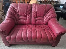 Kokybiška natūralios odos sofa