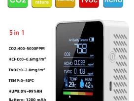 Multifunctional 5in1 Co2 Meter Digital Temperature