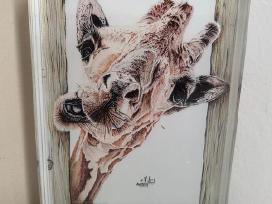 Stiklinė žirafos dekoracija 13x9