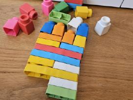 Žaislai: guminės lego kaladėlės, kūdikių