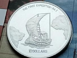 Uncija sidabro Liberijos 10 dolerių 1999