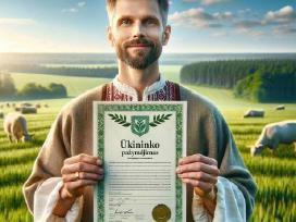 Ūkininko pradmenys. Ūkininko pažymėjimas.