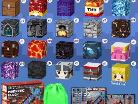 162 vnt. Magnetiniai blokeliai -Minecraft stiliaus
