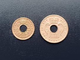 1 ir 5 centai 1955-56m. Rytų Afriką.