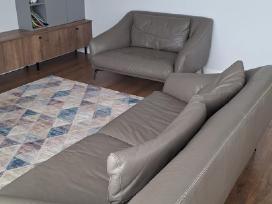 Natūralios odos sofa + fotelis Montana Ivo balda