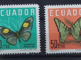 Ekvadoras 1961 drugeliai, švarūs, Michel 1070-1073