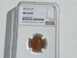 JAV 1963 D Lincoln cent Ngc
