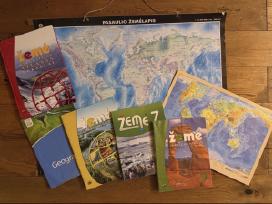 Geografijos atlasai, vadovėliai 6 klasei, 7 klasei