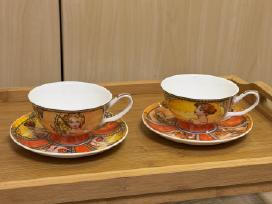 Aladenko fine bone china puodeliai su lėkštutėmis