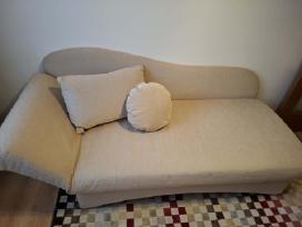 Smėlinė viengulė sofa-lova