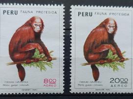 Peru1974 Beždžiones, švarūs, Michel 976-977