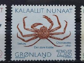 Grenlandija 1993 krabai, švarus, Michel 231-233