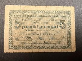 5 centai 1922 m.