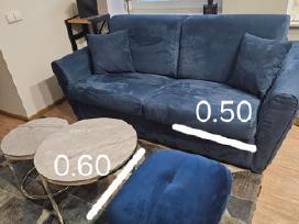 Itališka dvivietė sofa ir pufas