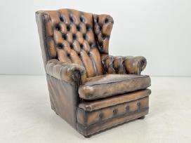 Odinis chesterfield stiliaus fotelis