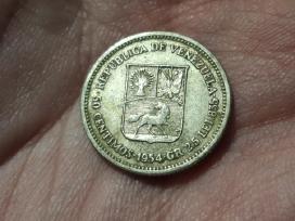 Venesuela 50 sentimų 1954 sidabras
